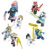 24 Styles Psychedelic Shadow Justice Villain Snake Ninja Building Block Figure Set with Weapons Assembly Toy