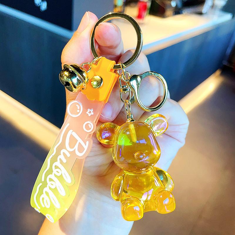 Colorful Resin Cartoon Keychains Bear And Rabbit Perfect For Party Favors