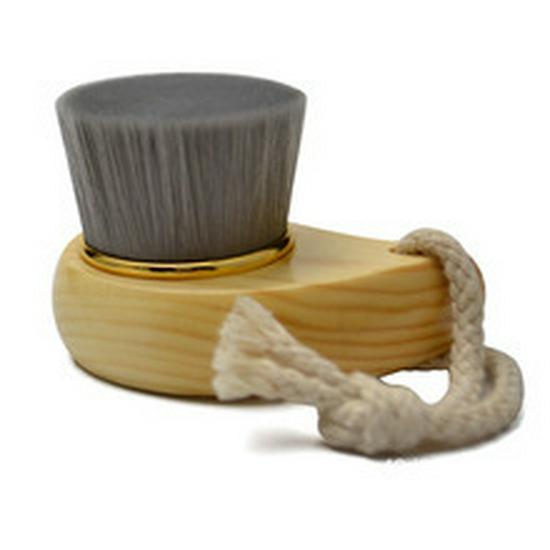 

Bamboo Charcoal Soft Bristle Facial Cleansing Brush with Wood Handle