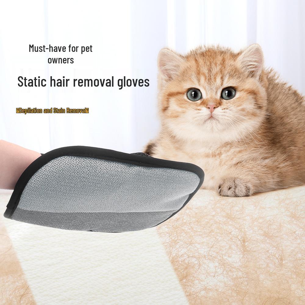 Gant d'épilation pour animaux de compagnie et rouleau anti-peluches pour chiens et chats