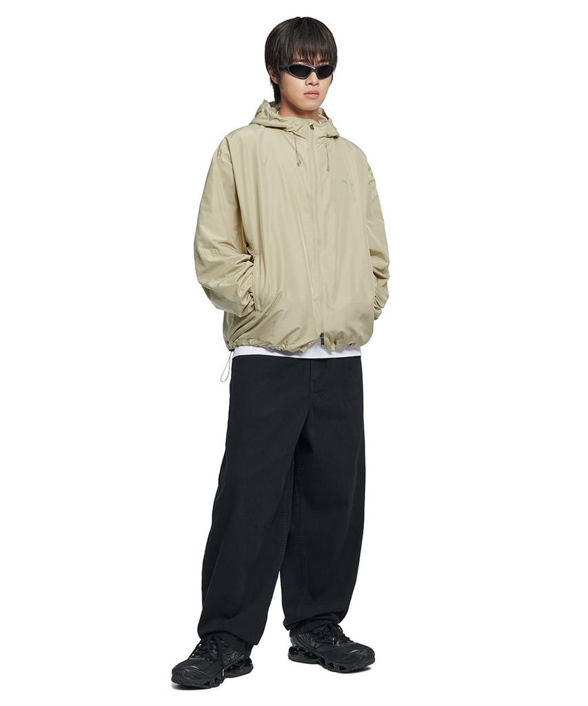 Nomaenyueol Wave Curved Cotton Pants - Black
