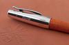 Emotion Wood Chrome Füllfederhalter, feine Birne, offiziell importiert von Faber-Castell & Pen, Feder, Holz, Braun, 148201