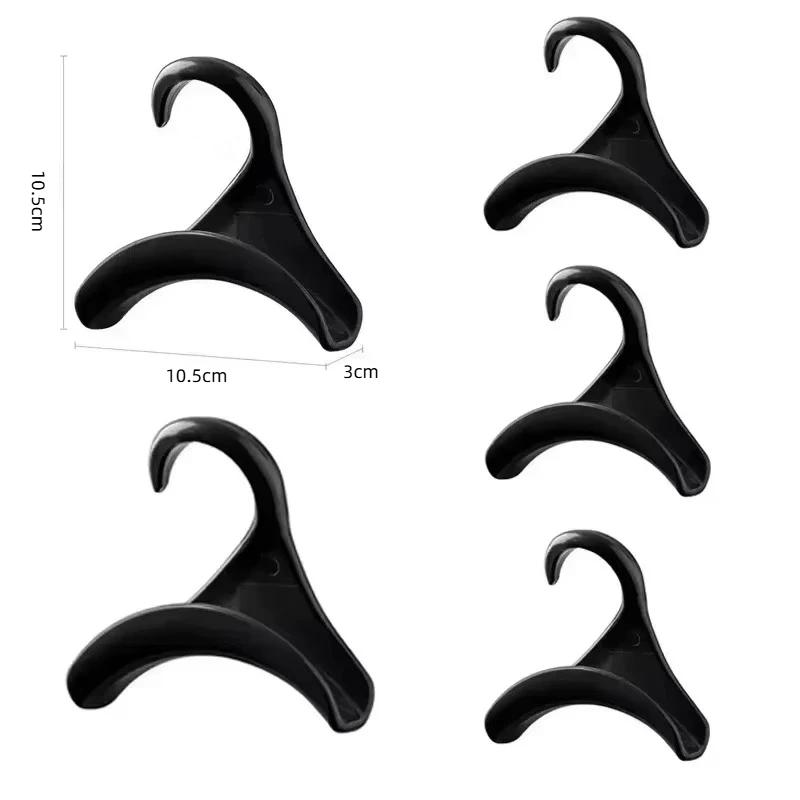 3/5Pcs White Plastic Purse Hanger Hooks Smooth Anti Scratch Edge Curved Design For Closet Storage