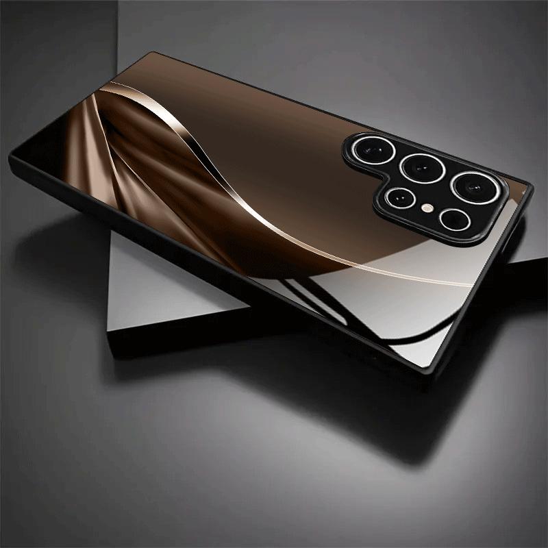 Brown gradient PhoneCase Glass PhoneCase for Samsung Galaxy S26 S25 S24 S23 S22 S21 FE Ultra Plus Dropresistant Men's style