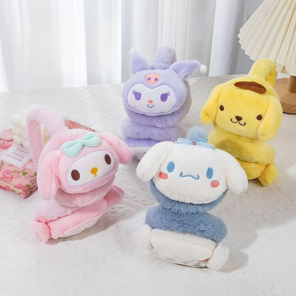 Cute Cartoon Sanrio Winter Female Student Cycling Earmuffs, Anti Cold Plush Earmuffs, Ear Wraps, Ear Warmers
