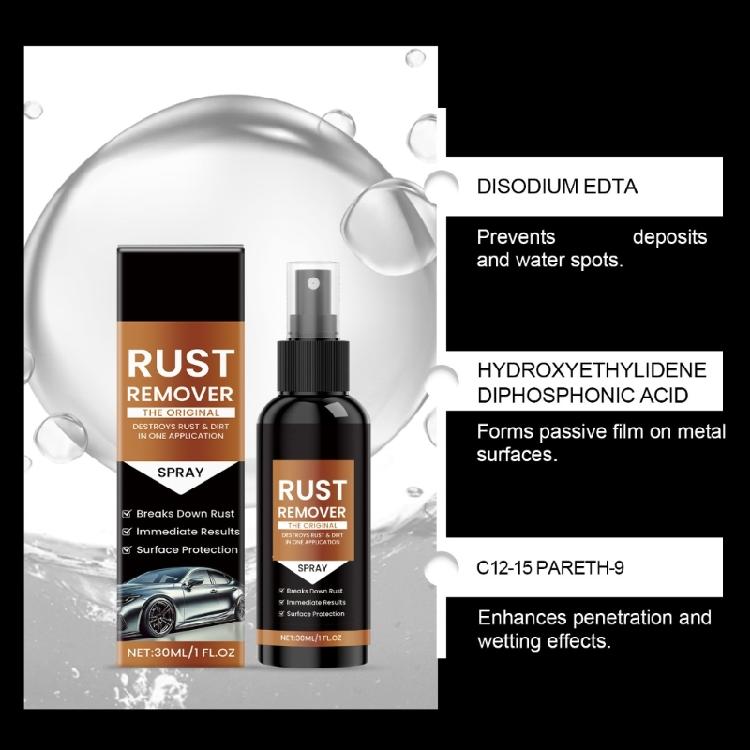 Powerful Oxidation Remover Sprayer for Car Parts Chains Tools Fast Reaction Formula Breaks Down Rust Without Scrubbing