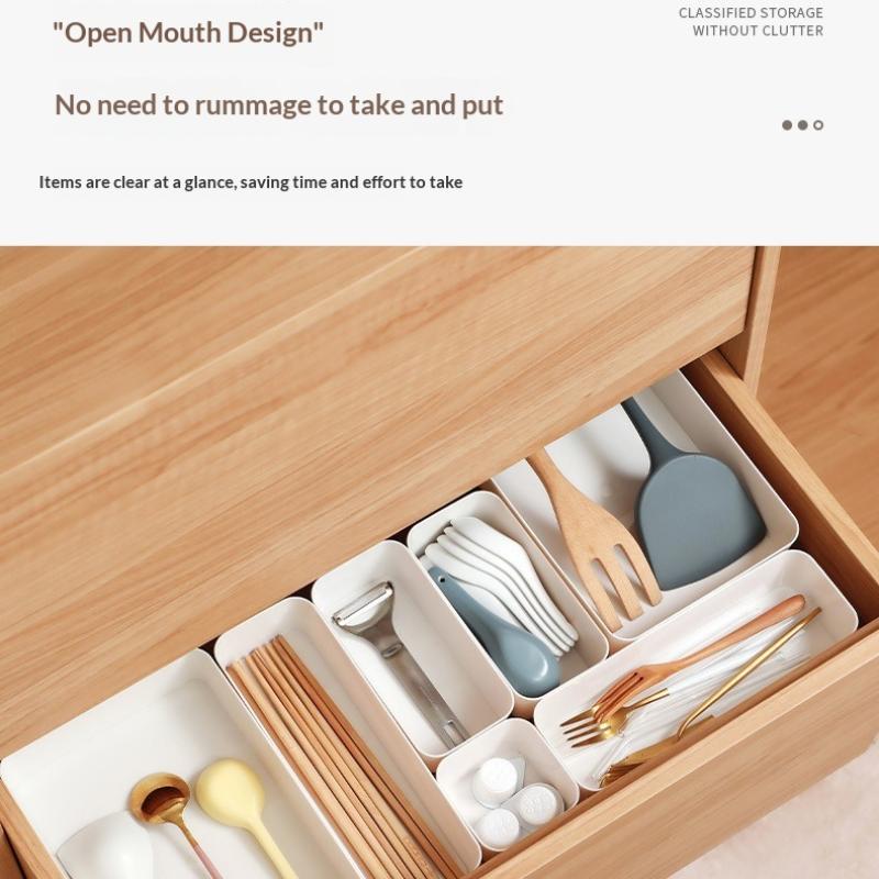 7Pcs Drawer Organizer Set, Plastic Cosmetic And Skincare Storage Boxes With Dividers For Vanity, Desktop,And Drawer Organization