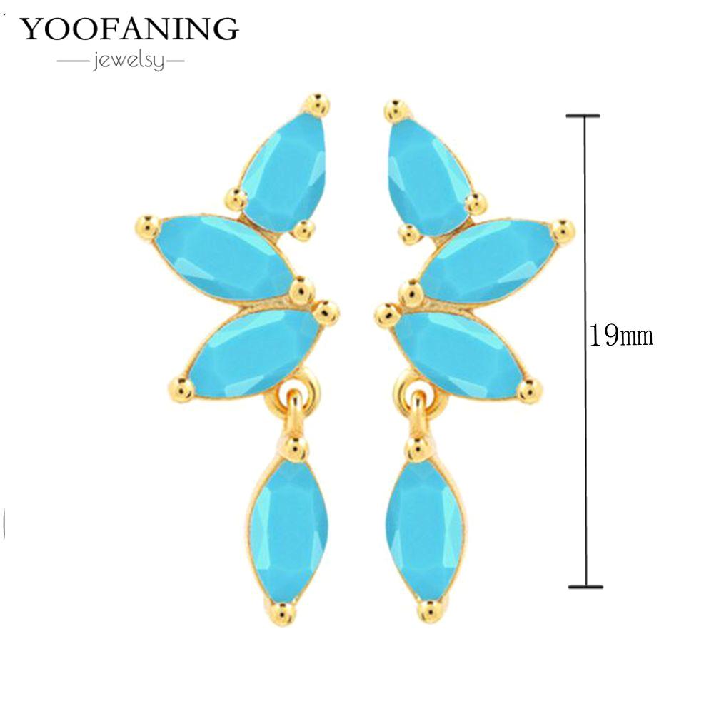 925 Silver Ear Needle High Luxury Earrings Colored Zircon Leaf Tassel Design Exquisiteearrings for women Jewelry Party