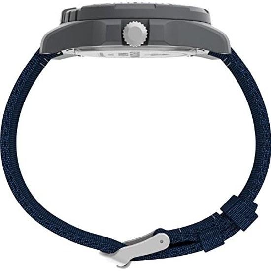 TIMEX Expedition Free-dive Ocean Blue Watch TW2V40300 Mens 44MM Plastic Mineral Glass Solar 5 ATM Water Resistant
