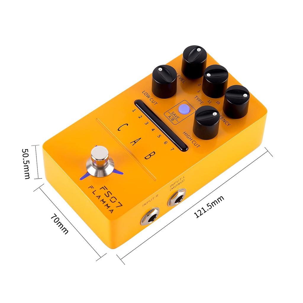 FLAMMA FS07 Stereo Cabinet Simulation Pedal 11 Factory Cab Sim File Support Software Editing 3rd Party IR Load 7 Readable Presets