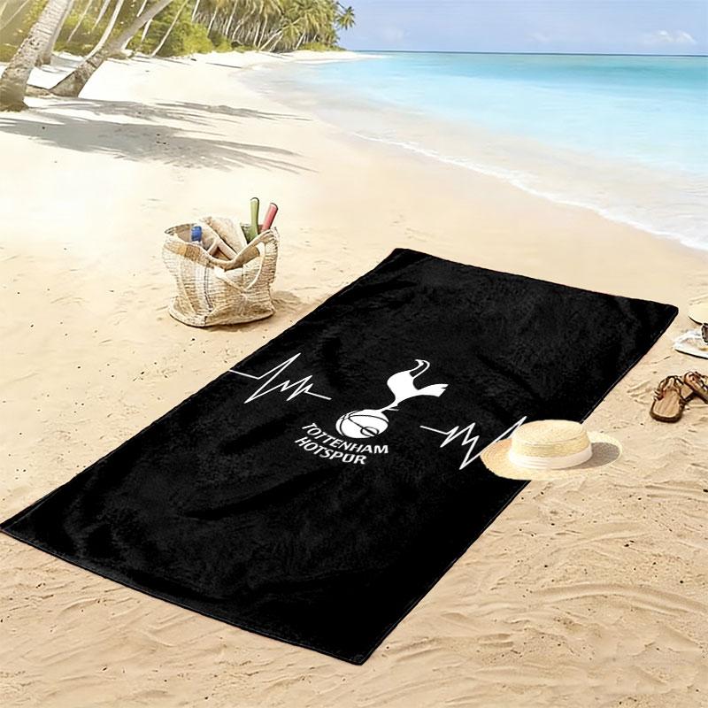 Spurs Logo Print Beach Towel, Large Soft Quick Dry Towel for Beach Camping Swimming