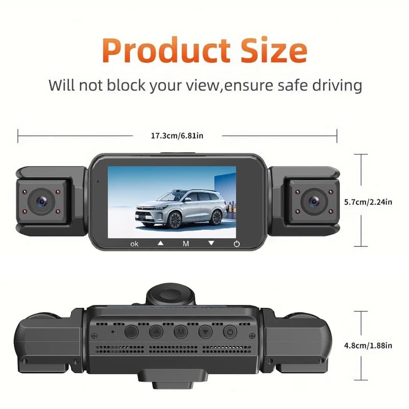 Nowa kamera samochodowa Dash Cam 4-kanałowa 1080P Kamera samochodowa Night Vision WiFi do samochodowego rejestratora DVR 360° Przód Lewy Prawy Tył Nagrywanie pętli Czarna skrzynka