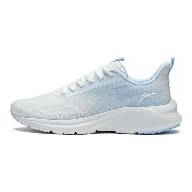 Li Ning YunQue Slip Resistant Abrasion Resistant Low top Running Shoes Women's White Blue ARST026-1