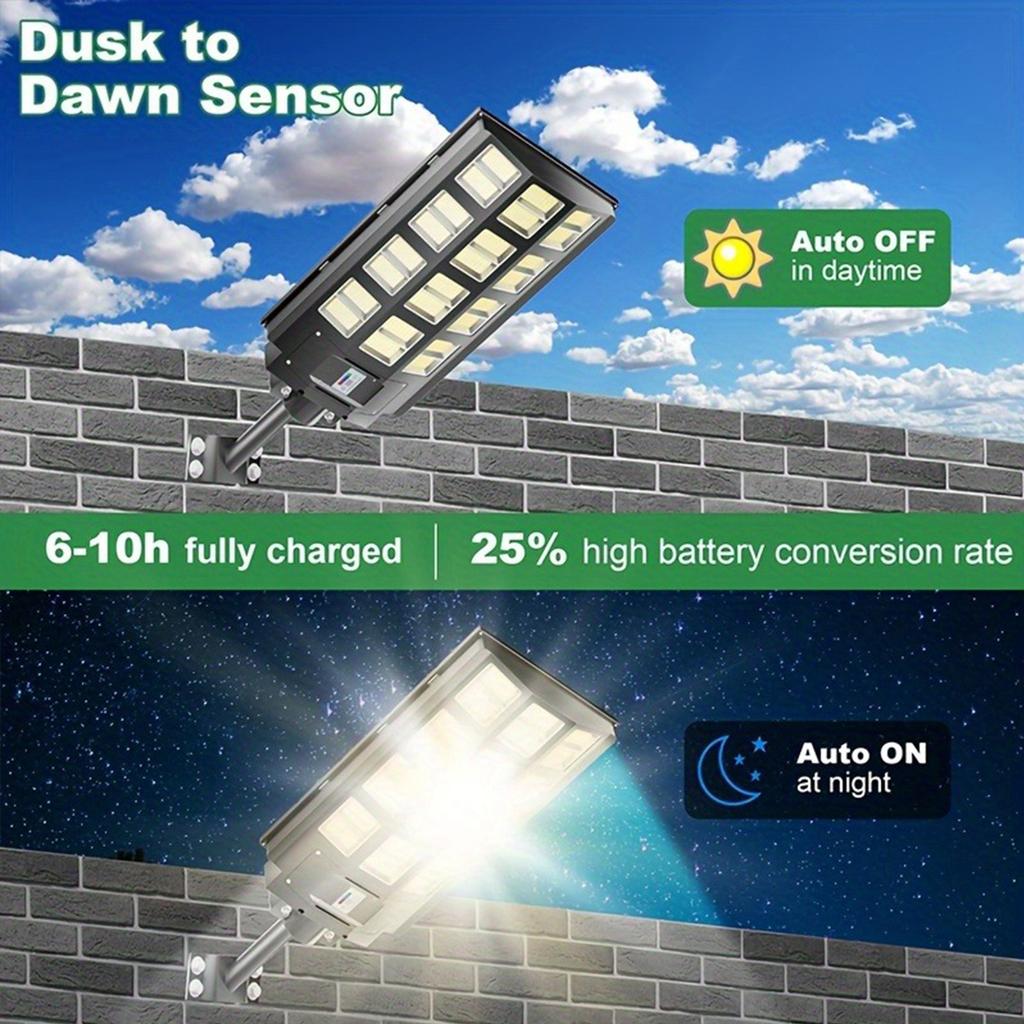 5000W LED Solar Street Light Motion Sensor Waterproof Security Solar Lights Outdoor with Remote Control for Outside Garden Yard
