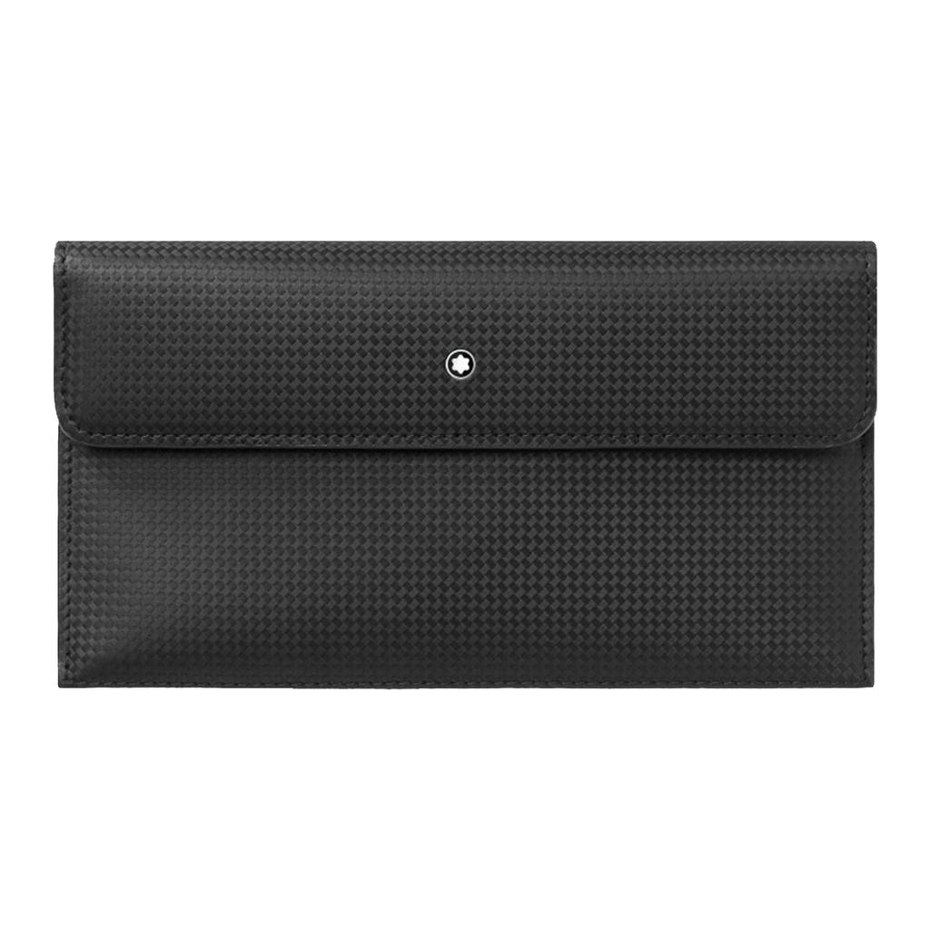 Montblanc Style 2.0 Series Carbon Fiber Print Leather Clutch Mini Men Clutch Black 127892