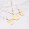 Christmas Collection Jewelry Set Reindeer Head Drop Earrings Santa Claus Charm Necklace Xmas Gift For Women Girls