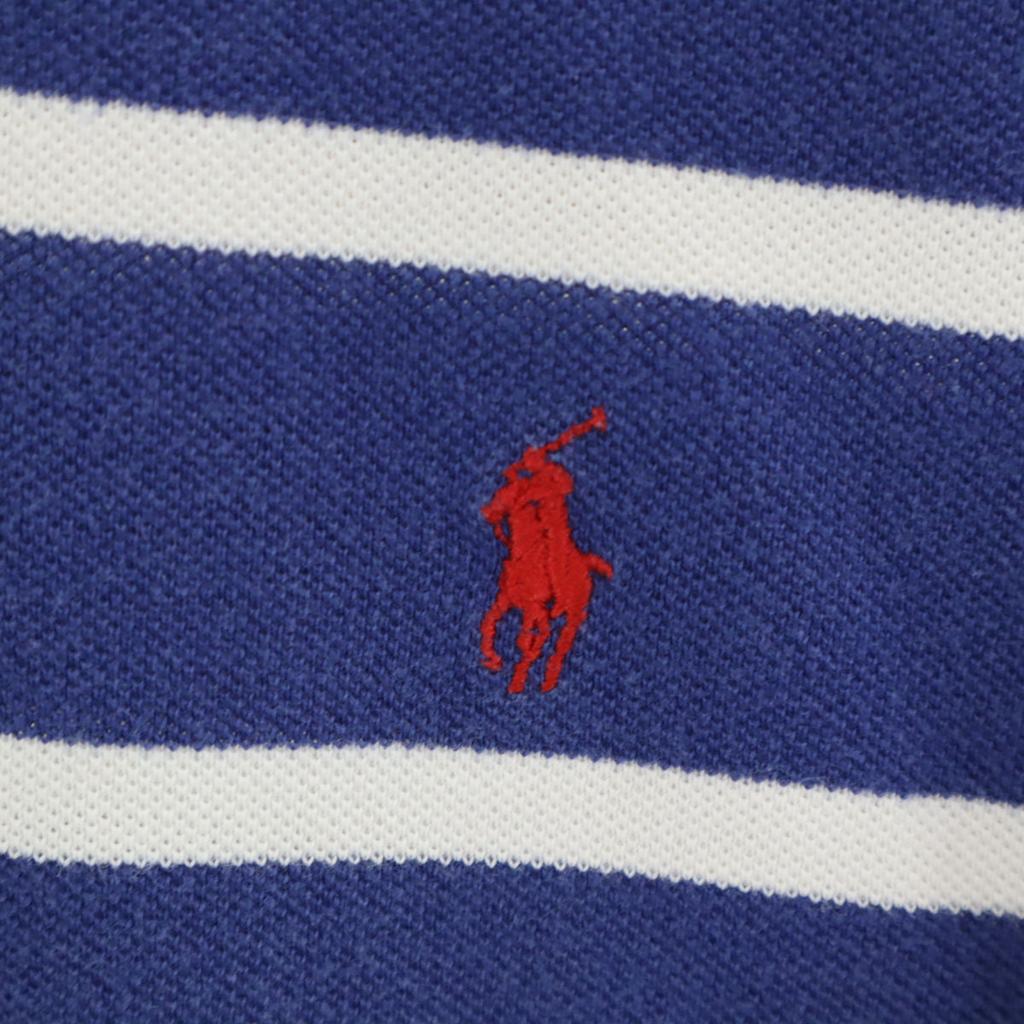 Polo by Ralph Lauren Border Pattern Short sleeve Polo shirt Kanoko fabric Men's Used