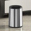 Stainless Steel Trash Bin Large Capacity Built In Double Layer Lidless Waste Bins Bathroom Kitchen Wastebasket Home Supplies