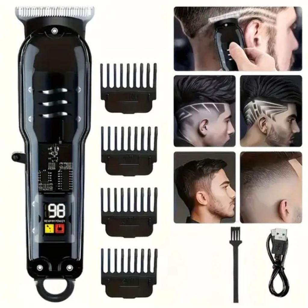 Electric, Hair Clipper, LED Display Screen, Rechargeable, Including Various Blade Accessories, Wireless Hair Clipper, Trimmer, Shaver