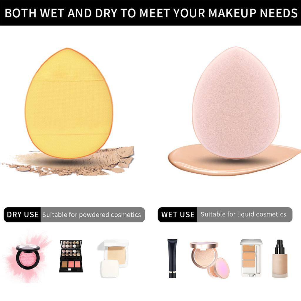 10er-Pack Mini Weiche Make-up Blender Schwämmchen, Foundation & Concealer Beauty Tools, Präzises Verblenden für Lidschatten und Flüssigkosmetik