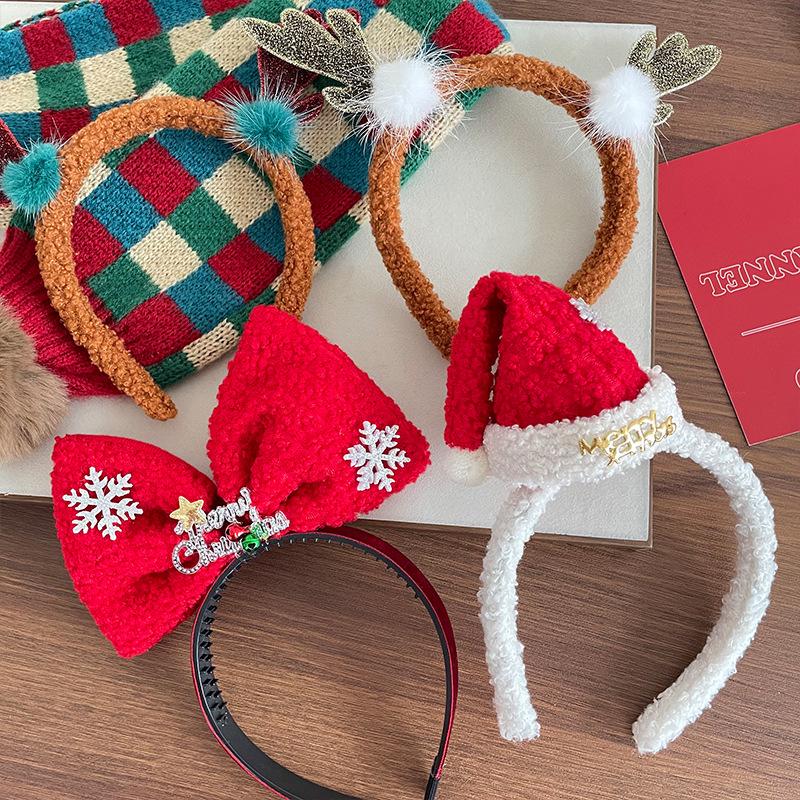 Christmas 3D Deer Hair Clip Headband for Girls