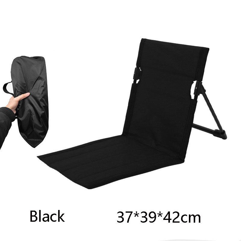 

Портативный складной кемпинговый стул со спинкой и мягким сиденьем, легкий стальной каркас для пляжа, пикника, парка, отдыха на открытом воздухе чёрный