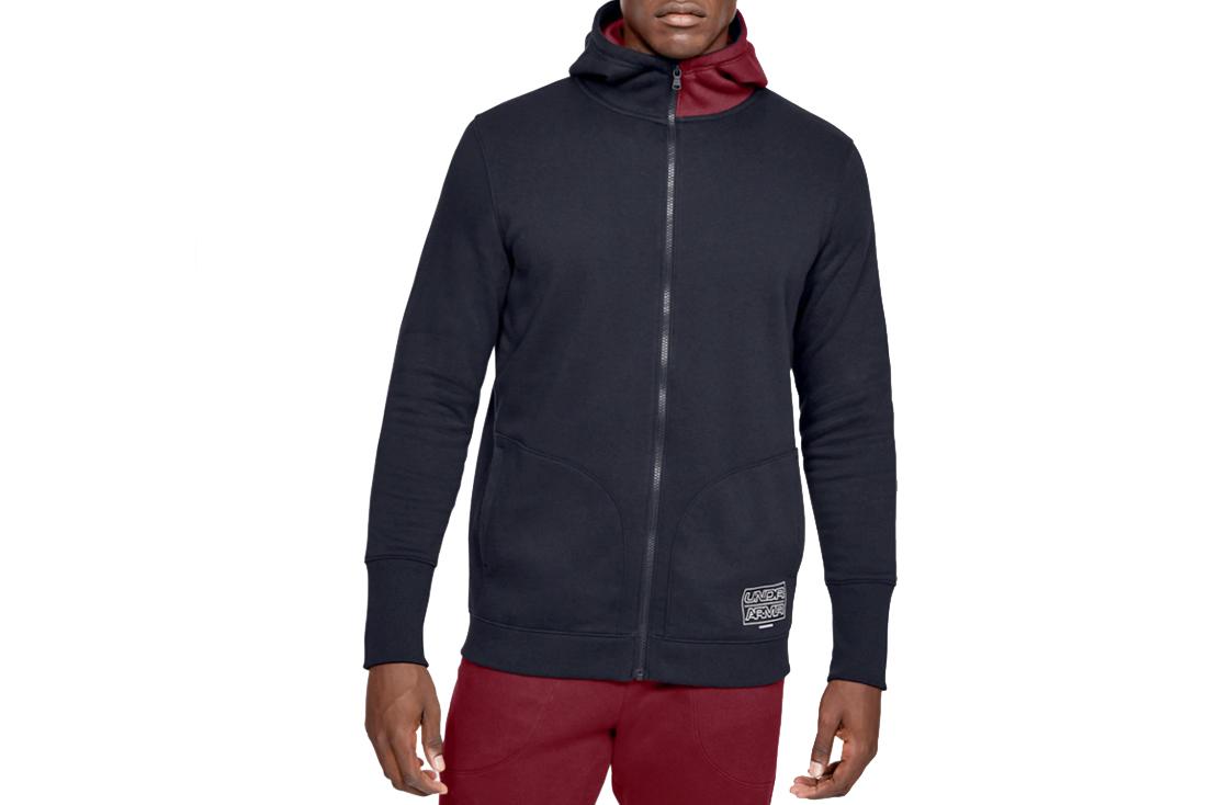 Under Armour Sweat à capuche Baseline Fleece FZ, sweat-shirt noir pour homme XS noir