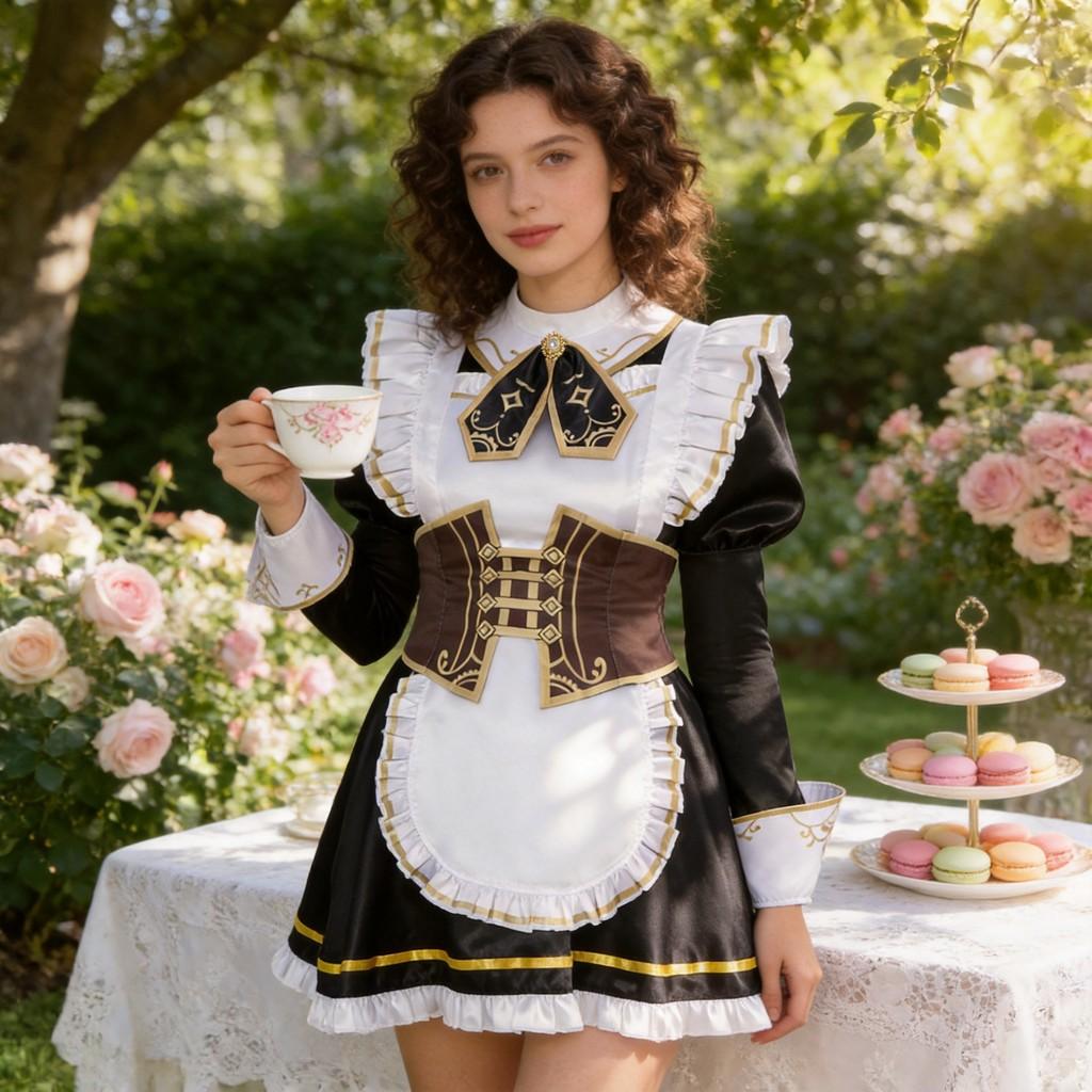 Identity V Emma Woods Gamethemed Cosplay Costume With Soft Satin Material For Role Play