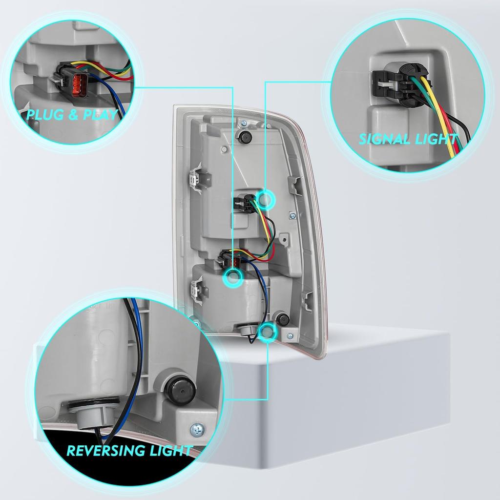 Factory LED Tail Light Assembly Fit for 2013-2018 Dodge Ram 1500/2014-2018 Dodge Ram 2500 3500, Driver and Passenger Side Rear Tail Lamp Pair