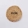 Round Woven Placemat Natural Water Hyacinth Place Mats Straw Table Mats for Dining Table Christmas Rustic Heat Resistant Cup Pad