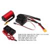 S3670 2650KV RC Brushless Motor Waterproof with 120A Brushless ESC XT60 Plug Dual Fan Motor Heat Sink Set for 1/8 RC Crawler