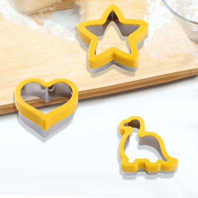 Sandwich Cutting Mold Creative Heart Star Round Square Dinosaur Shaped Baking Pancake Maker Food Grade Non-sticky Stainless Steel Toast Bread Sealing