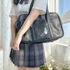 PU Leather JK Uniform Shoulder Bag Love Heart Messenger Bag Vintage JK Tote Bag  Student Girls Gift