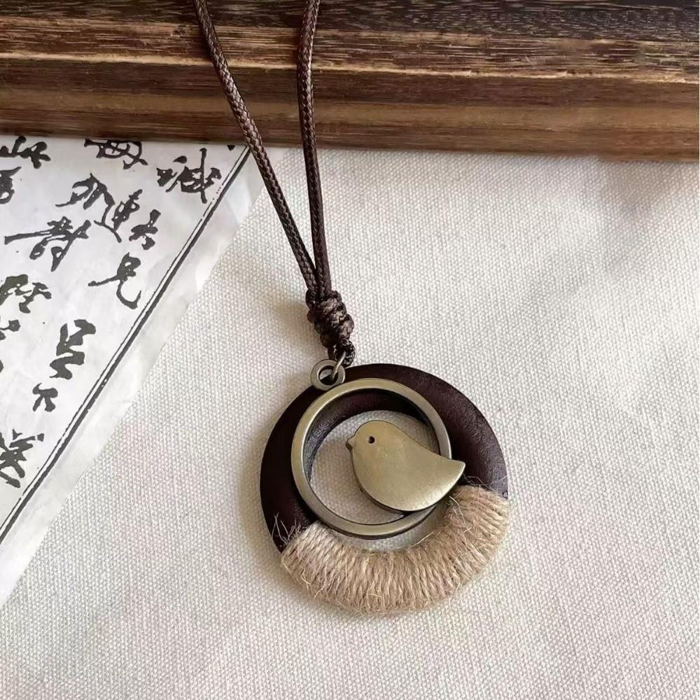 

Long Pendant Necklace Ethnic Clothing Pendant Vintage Sweater Chain Daily Wear D