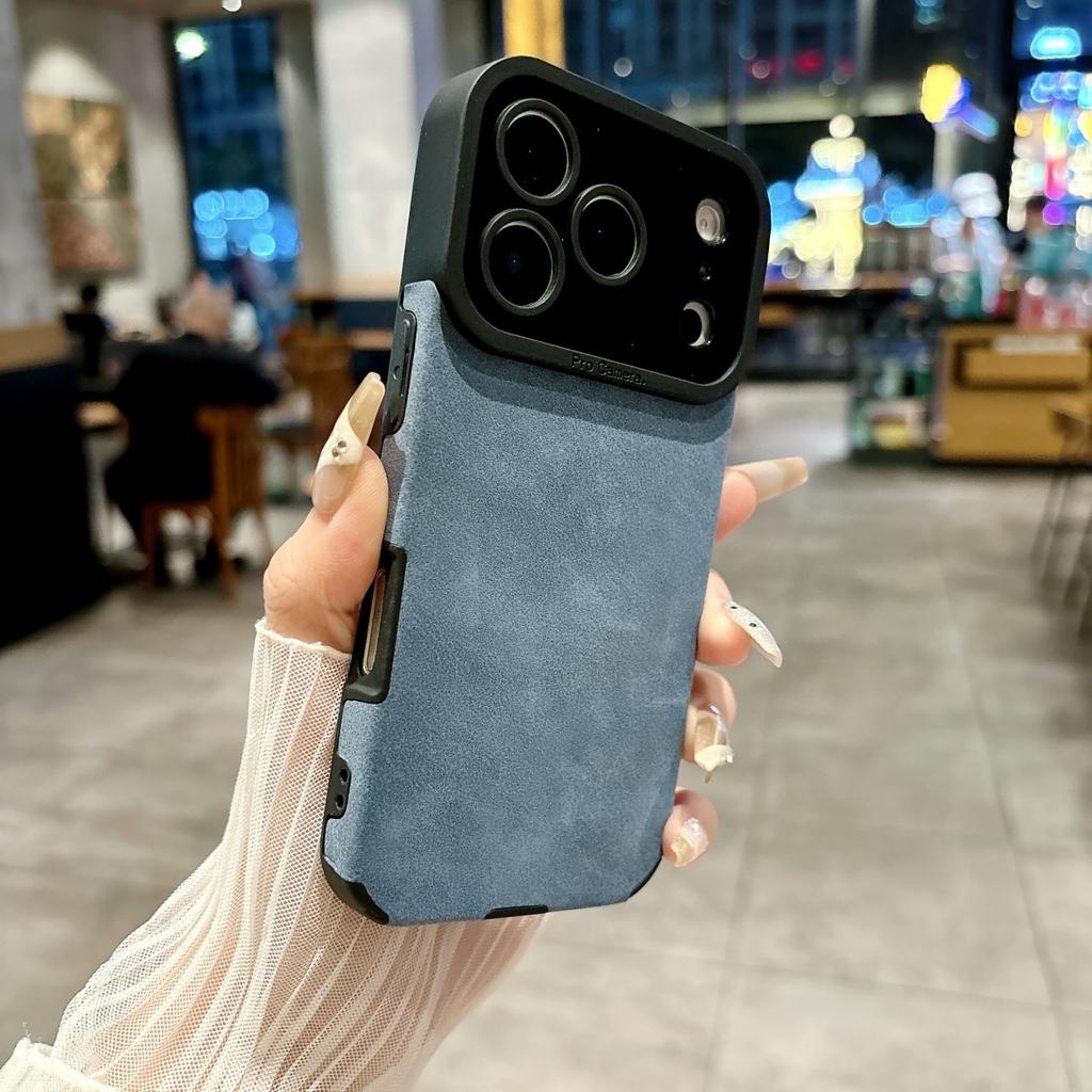 Suede Soft Leather Phone Case For iPhone 17 Air 16 15 14 13 12 11 Pro X XR XS Max 7 Plus Shockproof Matte SheepSkin Cover