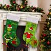 Cross-border Christmas Grinch Christmas Stockings Green Hair Monster Candy Bag Decorative Pendant Christmas Pendant Christmas Stockings Gift
