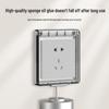 Self-Adhesive Splash-Proof Bathroom Socket Cover for 86 Type Switch