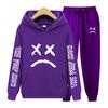 Langermede kvinner Mote RIP Lil Peep-sett Joggedress Høstnyhette hettegensere + joggebukse Todelt dress Hettesett Klær
