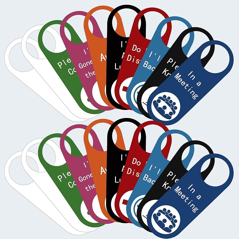10 Pack Door Hanger Sign, Double Sided Office Door/Do Not Disturb Sign, Please Knock/Come in/in a Meeting/Away/Lunch/Back Soon for Office Home 10 pieces