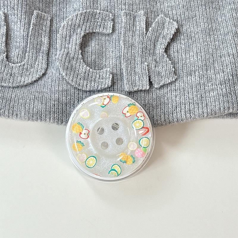 

Fruit Glitter Button Magnetic Mobile Phone Holder Airbag Retractable Ring Small Fresh Desktop Drama Internet Celebrity Female Gift