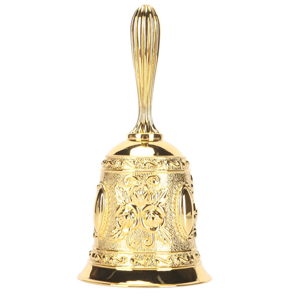 Golden Hand Ring Bell Reljeefne Kuldne Call Bell restoraniteeninduse Käsikell pulmadeks