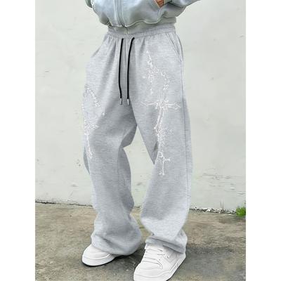 Men's Multifunctional Solid Color Drawstring Loose Casual Sports Pants, Spring and Autumn Men's Outdoor Casual Pants
