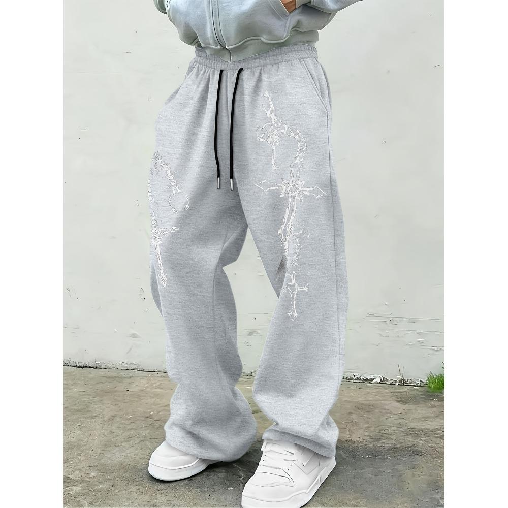 Men s Multifunctional Solid Color Drawstring Loose Casual Sports Pants, Spring and Autumn Men s Outdoor Casual Pants S