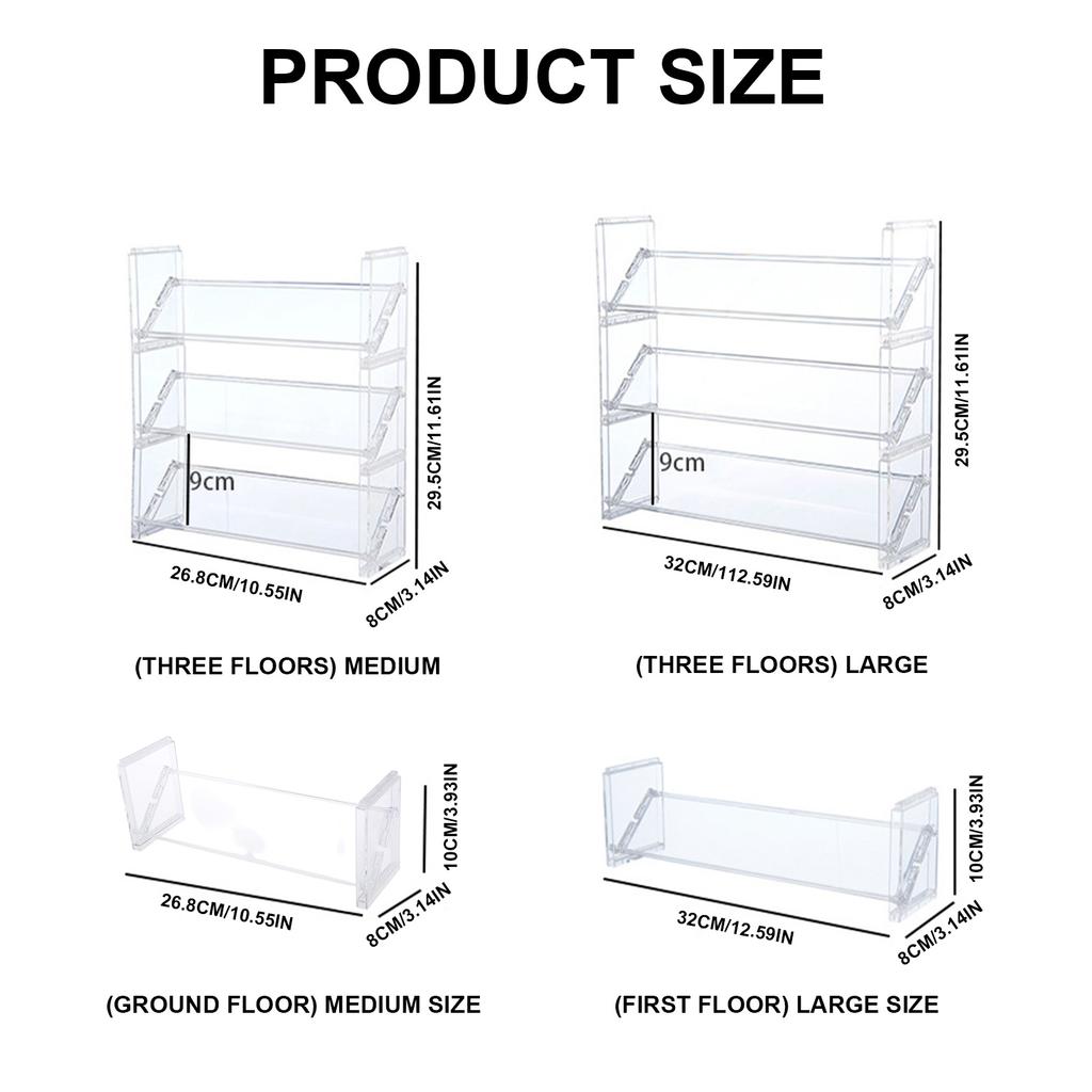 Clear Multilayer Cosmetic Storage Rack Home Accessory for Vanities Desk Sturdy Plastic Makeup Organizers Household Use