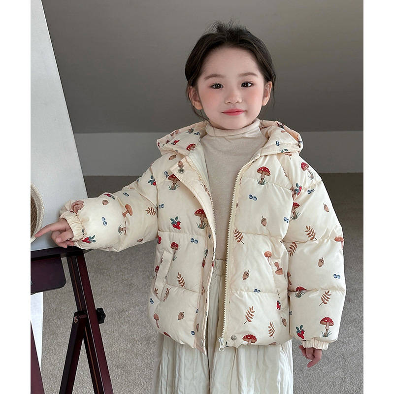 Mädchen Winter Dicke Kapuzenparkas Kinder Warme Jacke Baby Cartoon Kleinkind Oberbekleidung Kleidung 1-6 Jahre