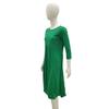 Women's Cotton Swing Dress Casual 45720 Sleeve Crew Neck Midi