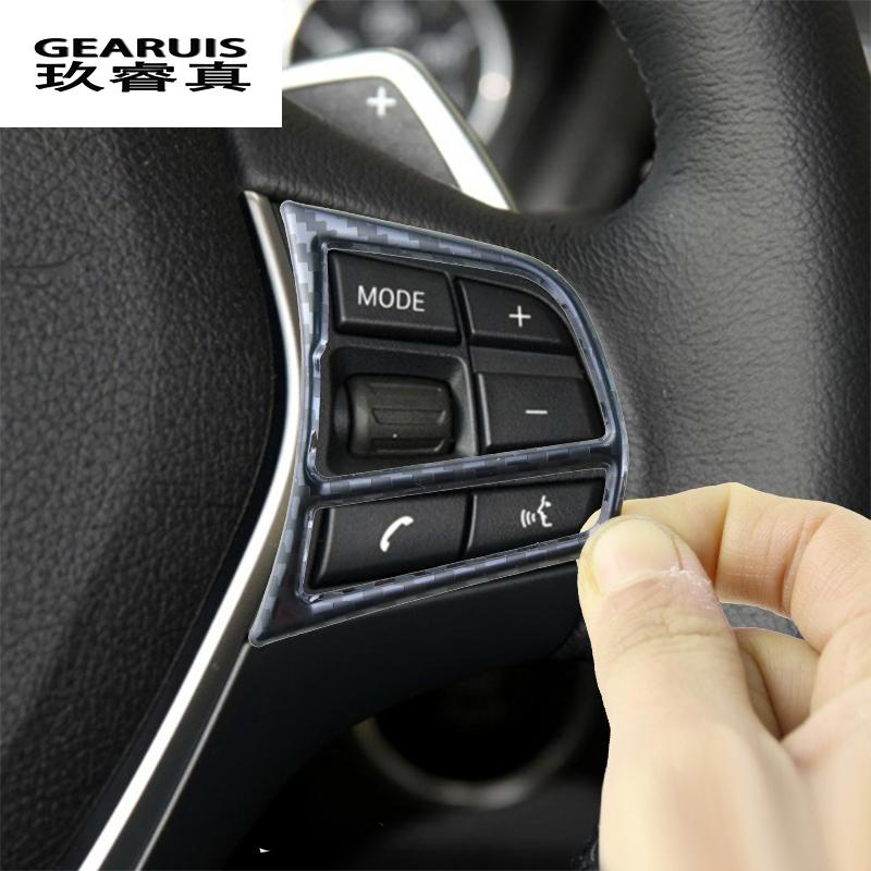 Für BMW F20 F21 F30 F34 F32 Zubehör Innen Carbon Faser Auto Lenkrad Tasten rahmen Aufkleber Abdeckungen Trim