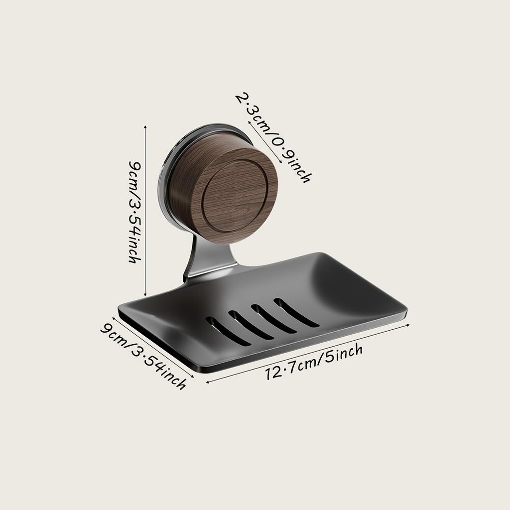 Powerful Adhesive Soap Dish with Suction Cup,Soap Drainage Holder Ideal for Home Bathroom Sink Wall-Mounted Soap Storage Rack