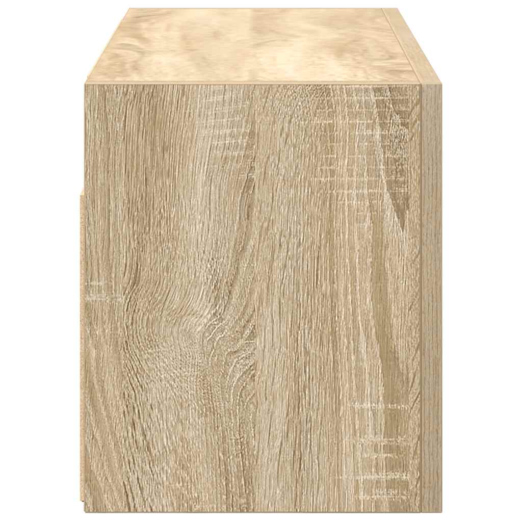 Badezimmer-Wandschrank Sonoma Eiche Optik 60 x 25 x 30 cm Spanplatte