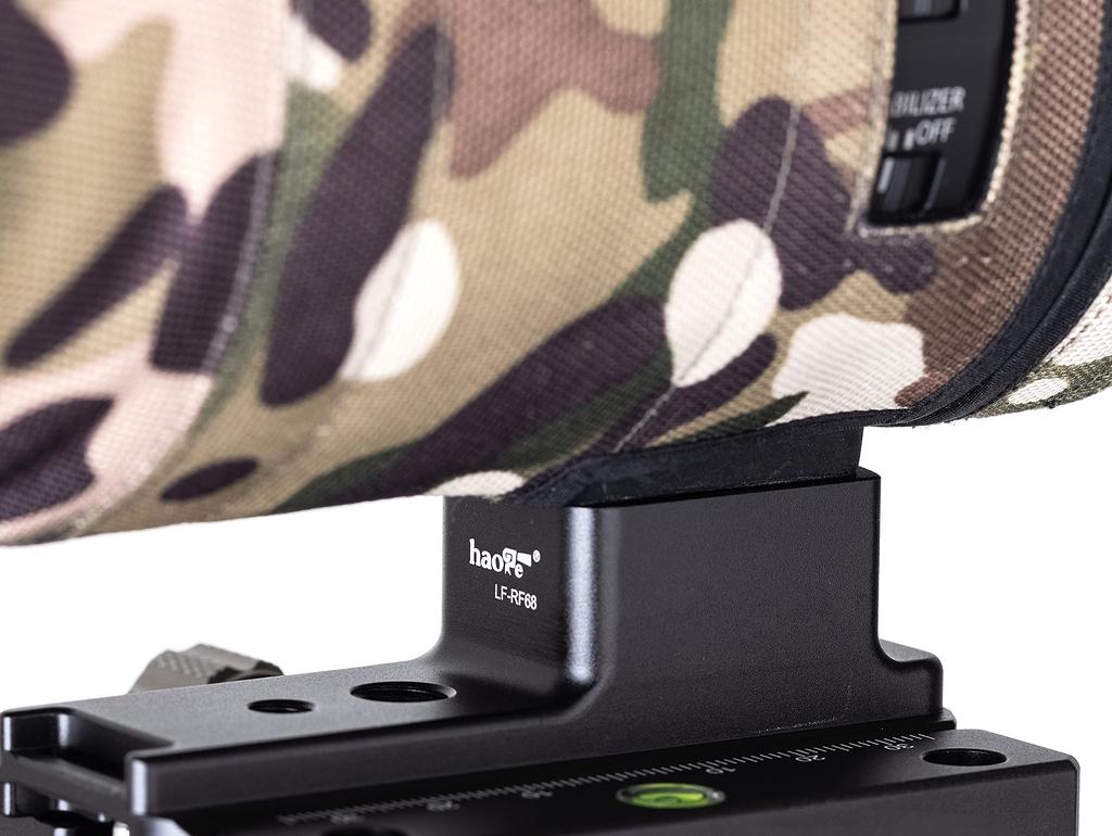 Haoge Stojan na objektiv pro Canon RF 800mm F11 STM a 600mm F11 STM Bezzrcadlový Kompatibilní se stylem rychloupínání LF-RF68 Objektivy. Destičky Acra-Swiss.